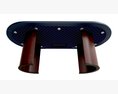 Poker Table Rectangular With Curved Corners 3d model
