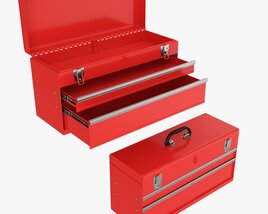 Portable Toolbox Chest With Carrying Handle Set Modelo 3D