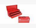 Portable Toolbox Chest With Carrying Handle Set 3D-Modell