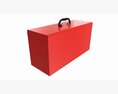 Portable Toolbox Chest With Carrying Handle Set 3D-Modell