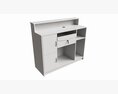 Reception Desk With Shelves And Drawers Compact 3d model