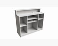 Reception Desk With Shelves And Drawers Compact 3D 모델 