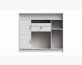 Reception Desk With Shelves And Drawers Compact 3D 모델 