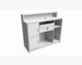 Reception Desk With Shelves And Drawers Compact 3D-Modell