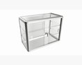 Shop Two Level Counter Top Glass Showcase 3d model
