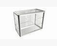 Shop Two Level Counter Top Glass Showcase 3D模型