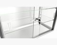 Shop Two Level Counter Top Glass Showcase Modello 3D