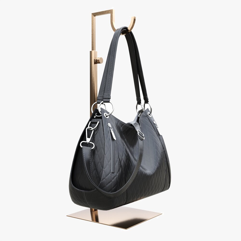 Store Adjustable Handbag Display Rack 3D model