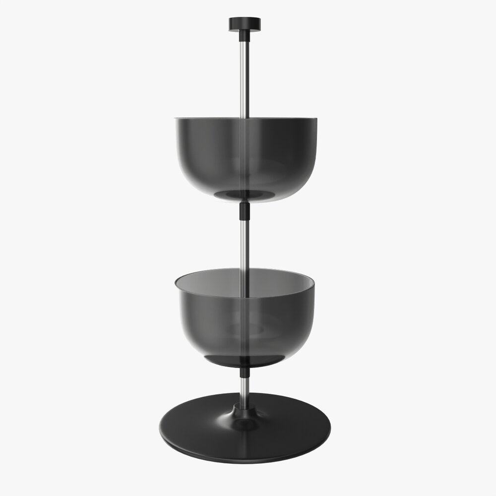 Store Counter Top 2-tier Spinning Bowl Display 3D模型