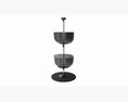 Store Counter Top 2-tier Spinning Bowl Display 3D模型