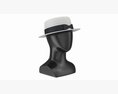 Store Display Mannequin Head With Boater Hat 3D модель