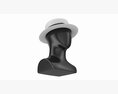 Store Display Mannequin Head With Boater Hat Modelo 3d