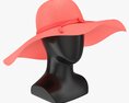 Store Display Mannequin Head With Floppy Hat 3d model
