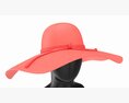 Store Display Mannequin Head With Floppy Hat Modello 3D