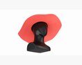 Store Display Mannequin Head With Floppy Hat 3d model