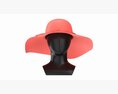 Store Display Mannequin Head With Floppy Hat 3D模型