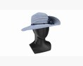 Store Display Mannequin Head With Floppy Hat And Flower Modelo 3D