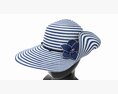 Store Display Mannequin Head With Floppy Hat And Flower 3D模型