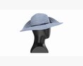 Store Display Mannequin Head With Floppy Hat And Flower 3d model