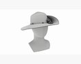 Store Display Mannequin Head With Floppy Hat And Flower 3d model