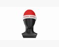 Store Display Mannequin Head With Santa Hat 3d model