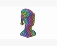 Store Display Mannequin Head With Santa Hat Modello 3D