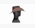 Store Display Mannequin Head With Woman Cowboy Hat 3D 모델 