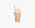 Glass With Milkshake And Straw 3D-Modell