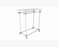 Store Double Bar Rack System 3D 모델 