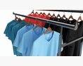 Store Double Bar Rack With Clothes 3D-Modell