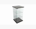 Store Frameless Counter Top Glass Tower Showcase Modelo 3D