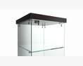 Store Frameless Glass Tower Showcase 3d model
