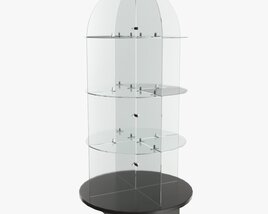 Store Glass Bullet Display With Base 3D model