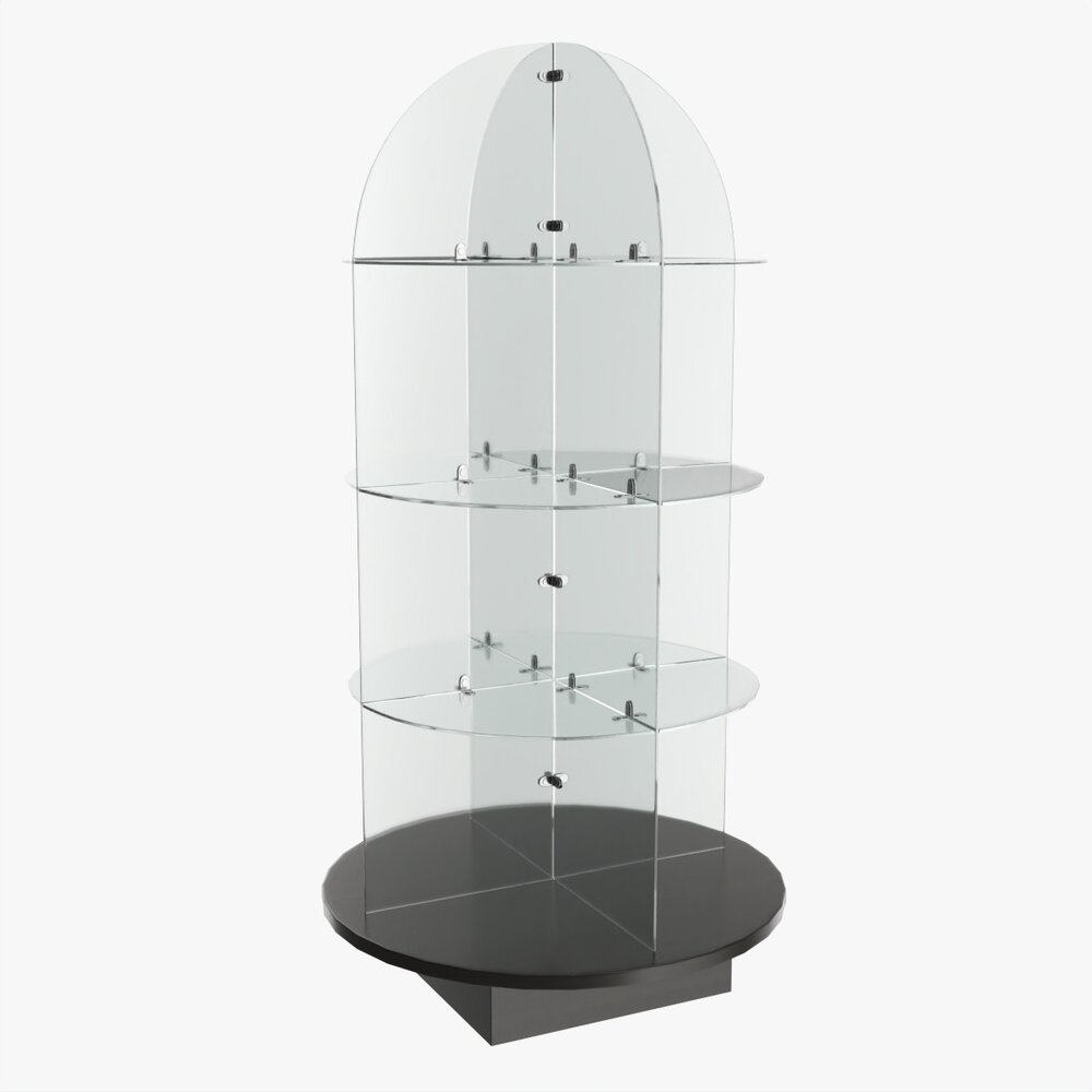 Store Glass Bullet Display With Base 3D model