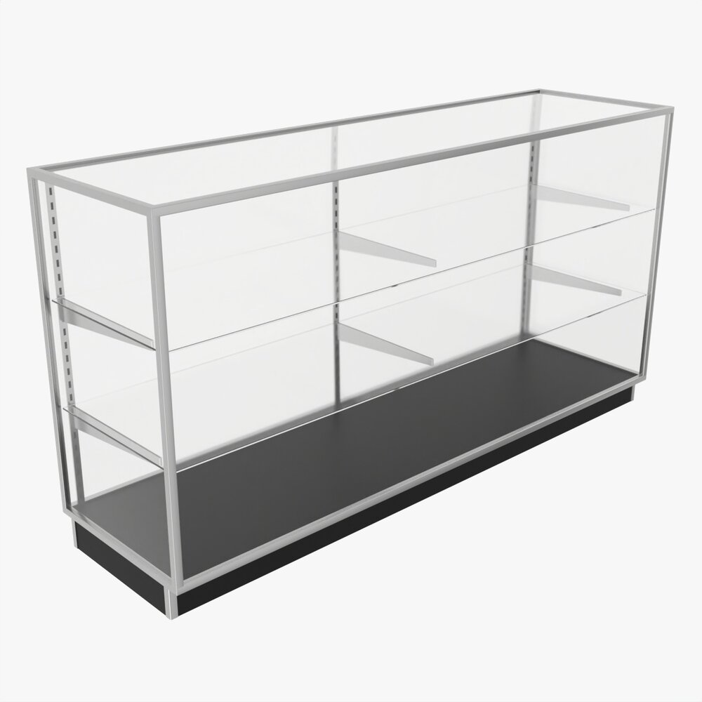 Store Glass Cabinet Showcase Large Modelo 3d