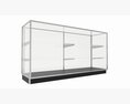 Store Glass Cabinet Showcase Large Modèle 3d