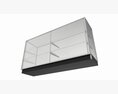 Store Glass Cabinet Showcase Large Modello 3D