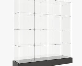 Store Glass Cube Display Shelf Modèle 3D
