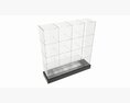 Store Glass Cube Display Shelf Modelo 3d
