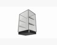 Store Glass Shelf Showcase Low Modello 3D