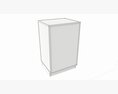 Store Glass Shelf Showcase Low 3D модель