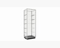 Store Glass Shelf Showcase Tall 3Dモデル