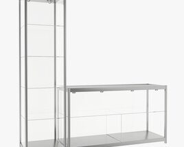 Store Glass Tower Display Case Modelo 3d
