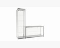 Store Glass Tower Display Case Modelo 3d