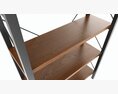 Store Industrial Shelf Bookcase Metal And Wooden Modelo 3D