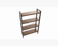Store Industrial Shelf Bookcase Metal And Wooden 3D модель