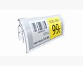 Store Label Holder For Wire Baskets And Shelves 3D-Modell