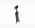 Store Merchandise Clip Hangers With Label Holder 3D 모델 
