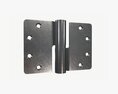 Standard Door Lift Off Stainless Steel Hinge With Round Corners 90mm 3Dモデル