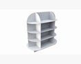 Store Oval Glass Double Sided Display Shelf 3d model